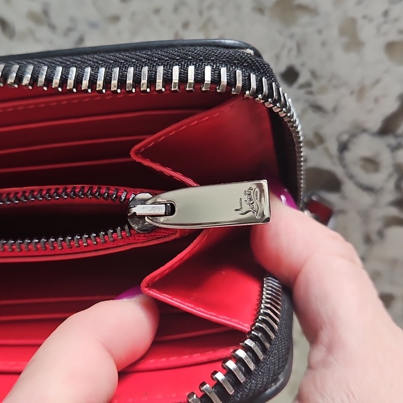 Christian Louboutin Black Wallet with Silver And Gold Studs - Picture 8 of 17